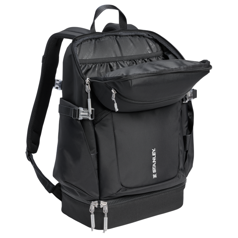 Stanley 1913 Vitalize™ Macro Method Backpack 29.2L en Black | Detrás Abrir Ver