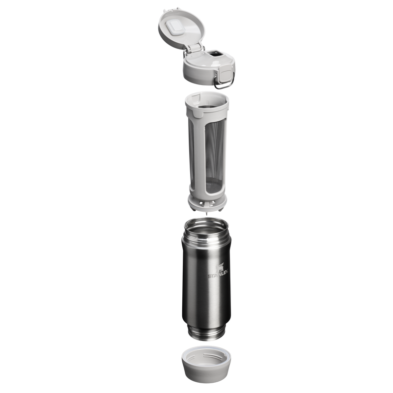 Stanley 1913 Mate Sift & Store 1L en Stainless Steel Ash | Sección transversal Ver
