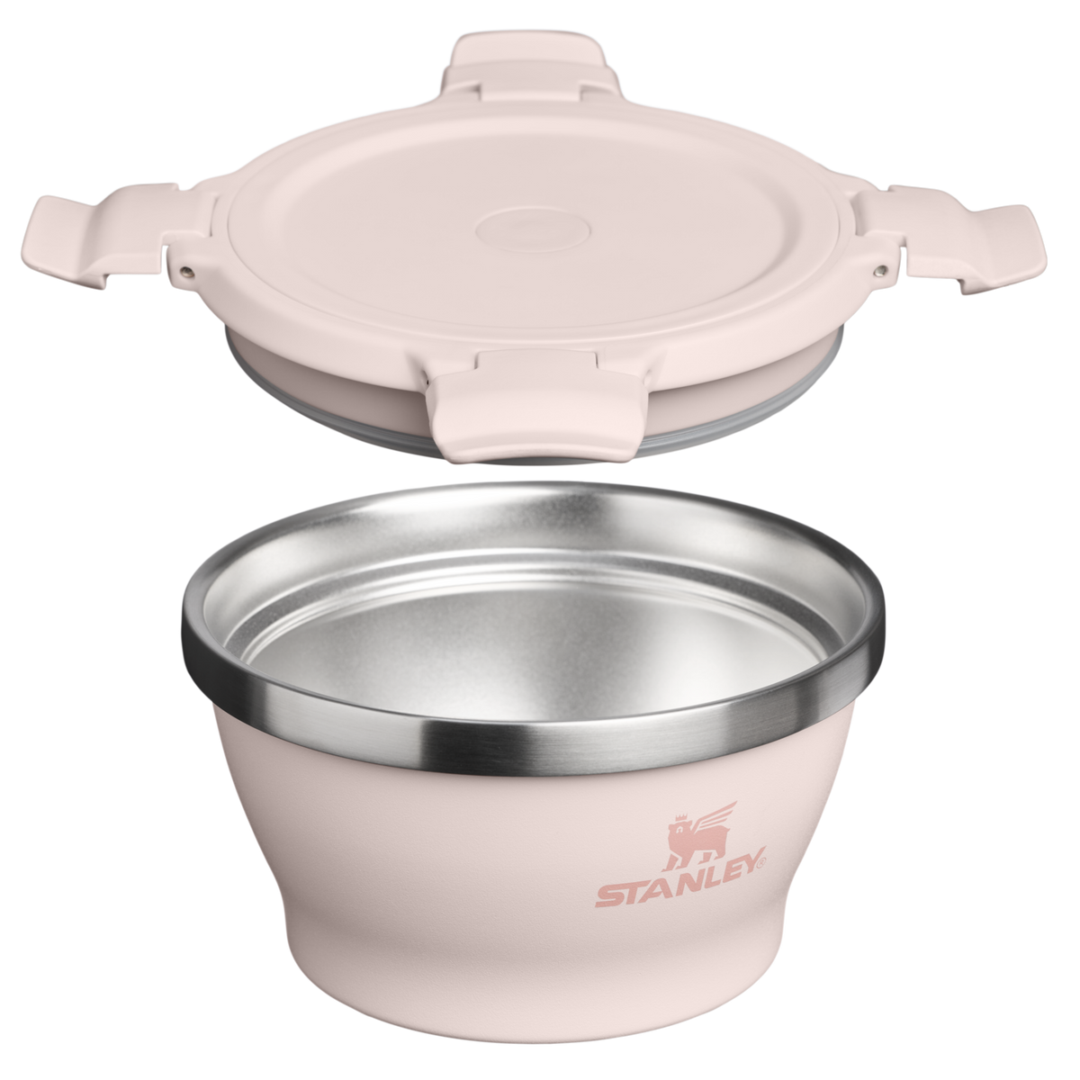 Stanley 1913 Fresh-to-Table Leakproof Bowl 0.47L in Rose Quartz | Cross Section View