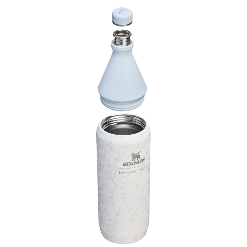 Stanley 1913 Stanley 1913 x LoveShackFancy All Day Slim Bottle 1L w Coquette Bow - Winter Ice | Przekrój poprzeczny Zobacz
