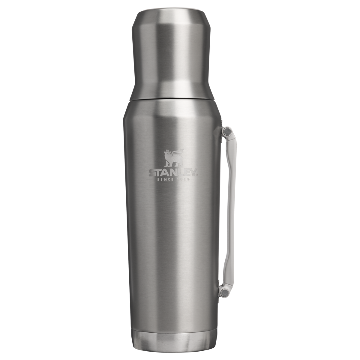 Stanley 1913 Ideal Mate Bottle 1.2L in Stainless Steel Ash | Frontale Visualizza