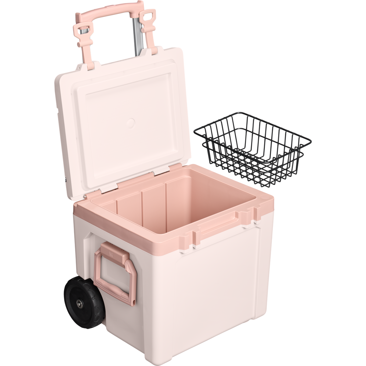 Stanley 1913 Cold-For-Days Wheeled Outdoor Cooler 47.3L en Rose Quartz | Sección transversal Ver