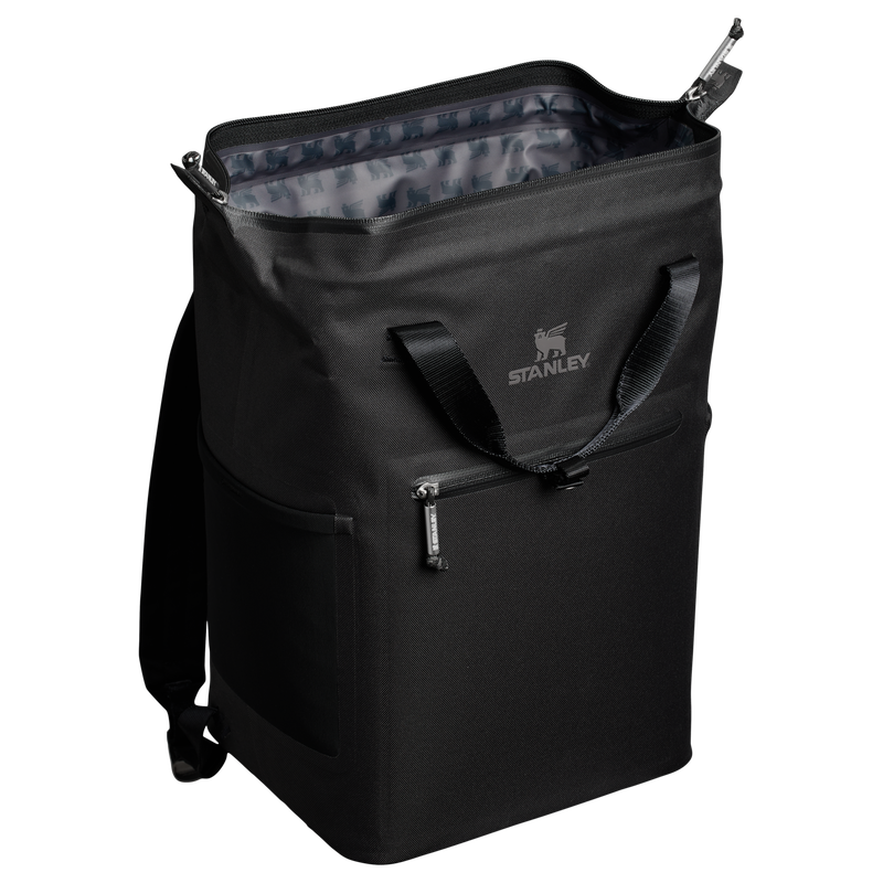 Stanley 1913 Madeleine Mini Backpack Soft Cooler 13.2L in Black | Zurück Öffnen Anzeigen