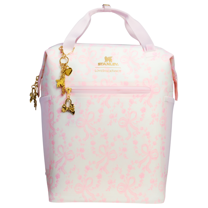 Stanley 1913 Stanley 1913 x LoveShackFancy All-Day Madeleine Mini Soft Cooler 13.2L in Coquette Bow - Chantilly | Front Back View