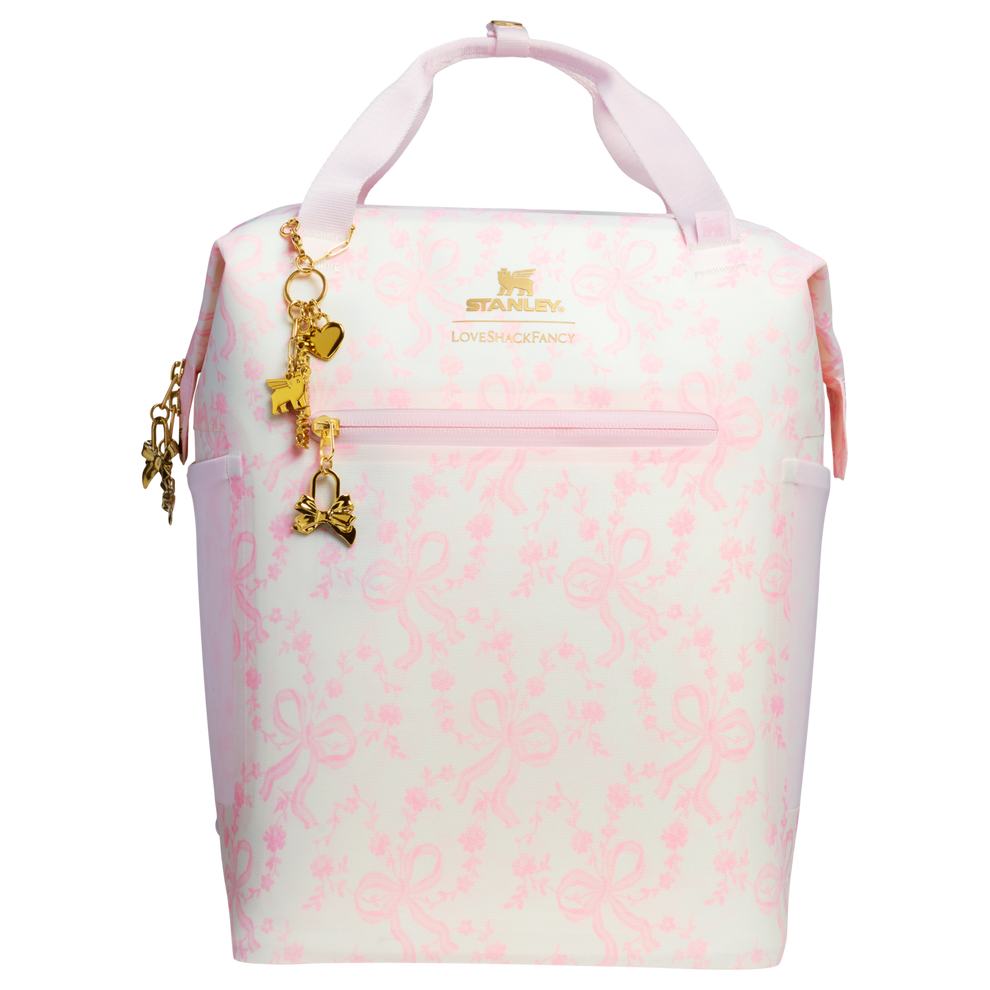 Stanley 1913 Stanley 1913 x LoveShackFancy All-Day Madeleine Mini Soft Cooler 13.2L in Coquette Bow - Chantilly | Front Back View