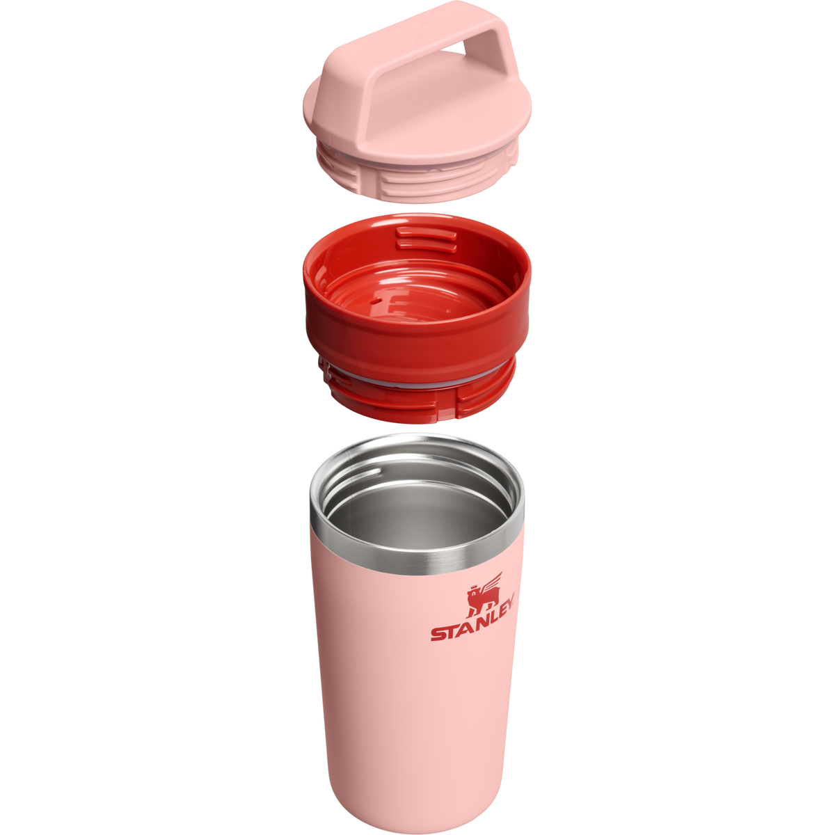 Stanley 1913 Café-To-Go Travel Mug 0.35L in Peach Rose | Cross Section View