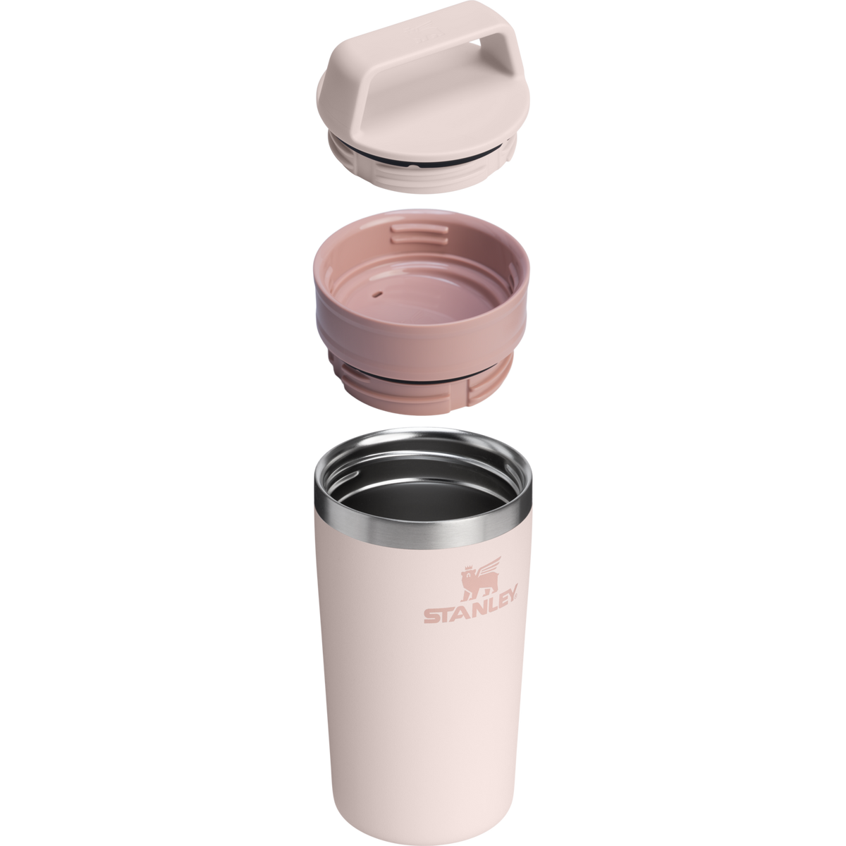 Stanley 1913 Café-To-Go Travel Mug 0.47L in Rose Quartz | Cross Section View