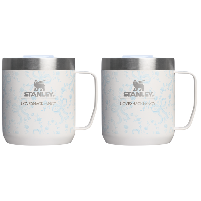 Stanley 1913 Stanley 1913 x LoveShackFancy Camp Mug Set 0.35L en Coquette Bow - Winter Ice | Delante Ver
