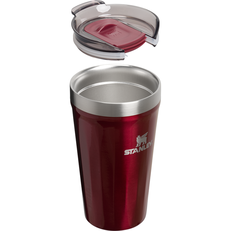 Stanley 1913 Everyday Textured Tumbler 0.47L in Garnet Shine | Querschnitt Anzeigen