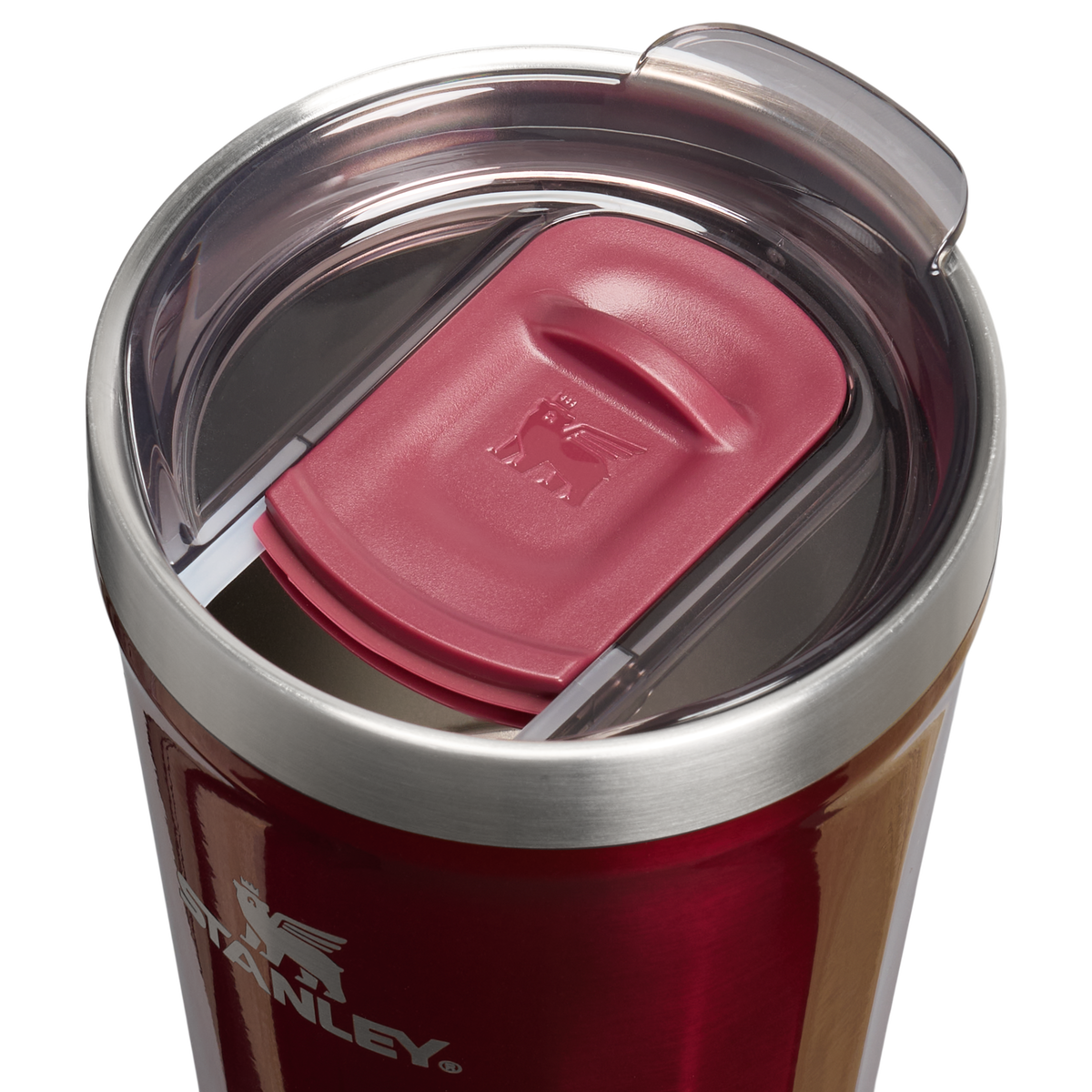 Stanley 1913 Everyday Textured Tumbler 0.47L in Garnet Shine | Deckel Detailliert Anzeigen
