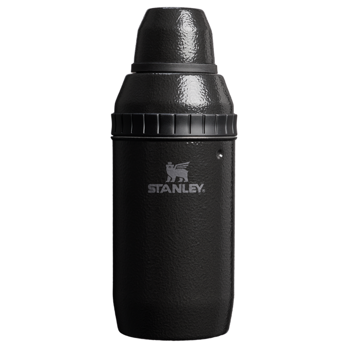 Stanley 1913 Adventure Happy Hour Cocktail Shaker Set in Hammertone Black | Front View