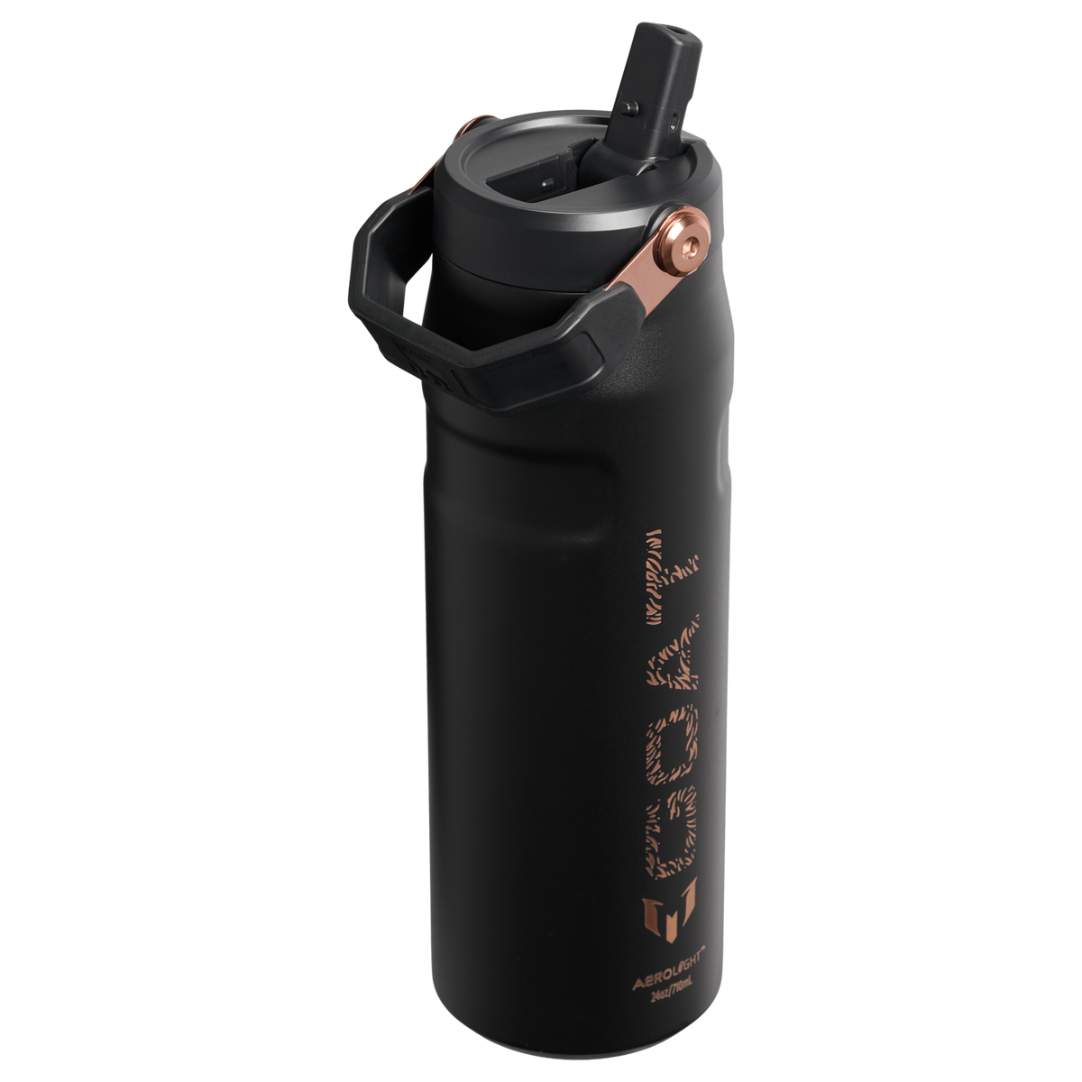 Stanley 1913 Messi x Stanley 1913 IceFlow™ Bottle Flip Straw 2.0 0.71L en Messi GOAT Black | Detrás Ver