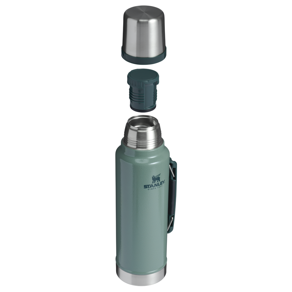 Stanley 1913 Classic Legendary Bottle 1.4L in Hammertone Green | Cross Section View