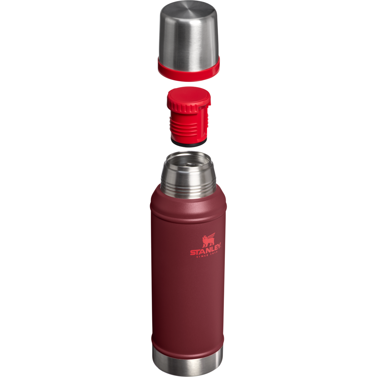Stanley 1913 Classic Legendary Bottle 0.94L in Cranberry | Cross Section View