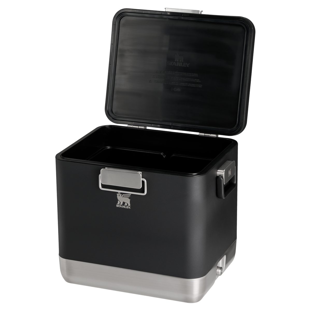 Stanley 1913 Lifted Spirits™ Steel Cooler 52L in Black | Open View