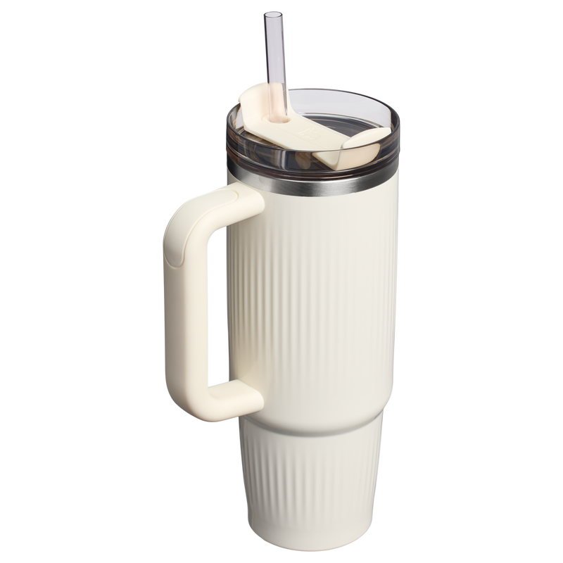 Stanley 1913 Quencher® H2.0 Fluted Tumbler 0.89L in Cream Gloss | Back View