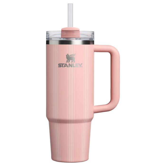 Stanley 1913 Quencher® H2.0 FlowState™ Tumbler 0.89L en Peach Rose Picnic Stripe | Delante Ver