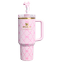 Swatch for Stanley 1913 Stanley 1913 x LoveShackFancy Quencher® H2.0 FlowState™ Tumbler 1.18L in Baby Bow - Peppermint Pink | Front View