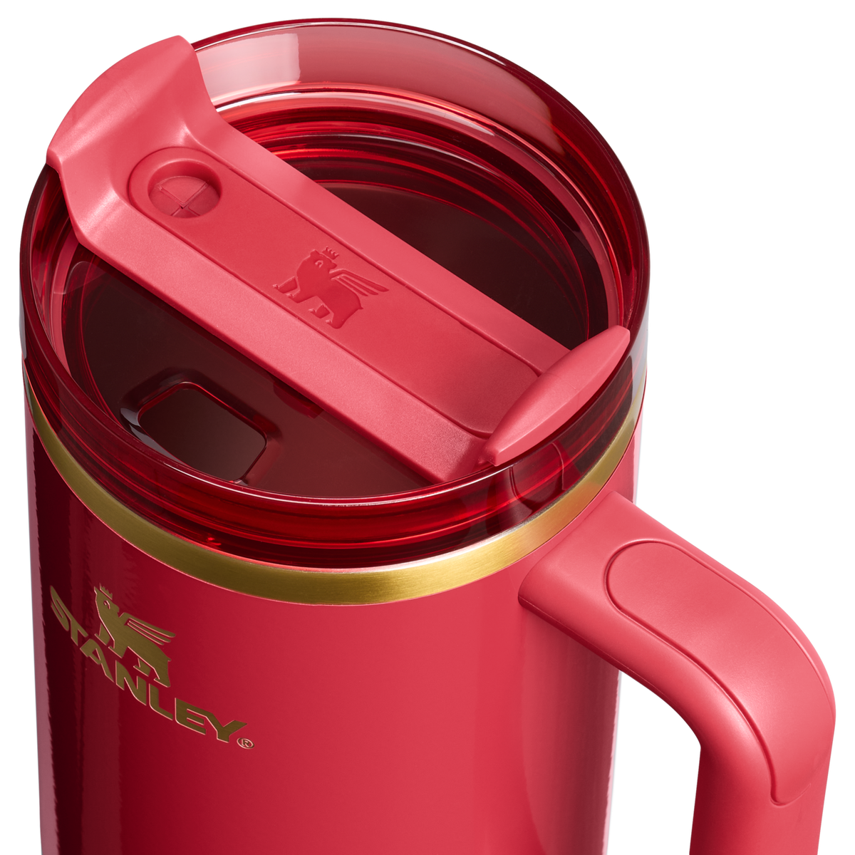 Stanley 1913 Quencher® H2.0 FlowState™ Tumbler 1.18L in Holly Berry Gloss | Coperchio Dettagliato Visualizza