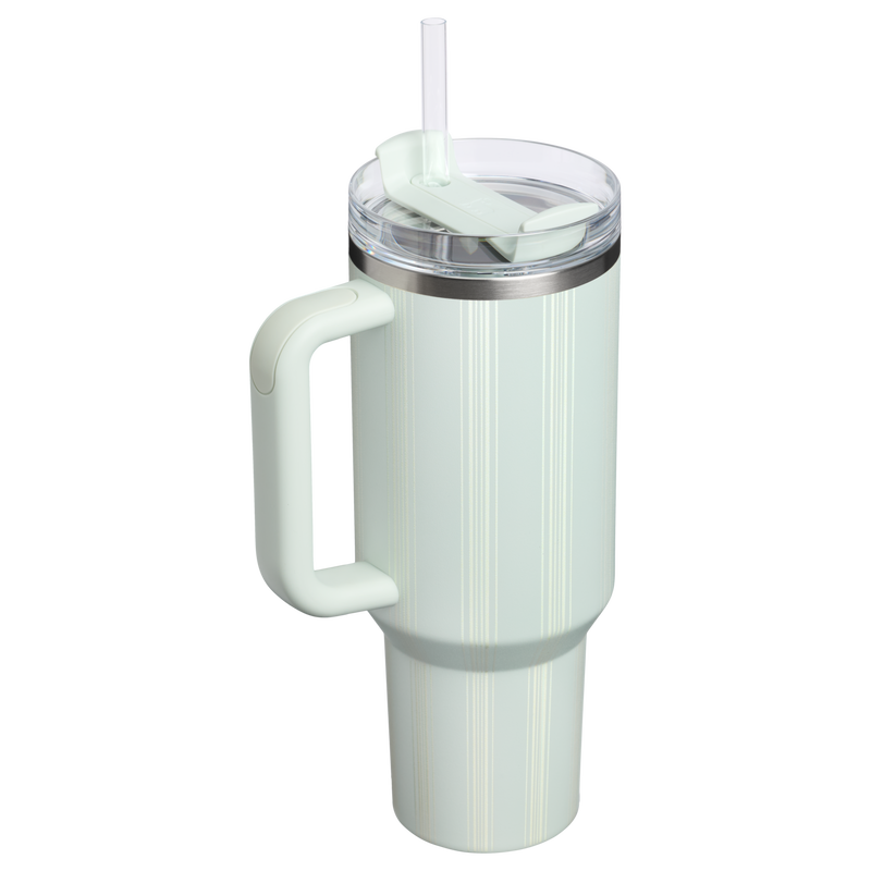 Stanley 1913 Quencher® H2.0 FlowState™ Tumbler 1.18L in Mist Picnic Stripe | Back View
