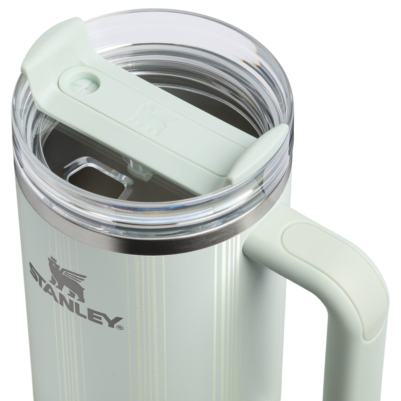 Stanley 1913 Quencher® H2.0 FlowState™ Tumbler 1.18L in Mist Picnic Stripe | Lid Detailed View