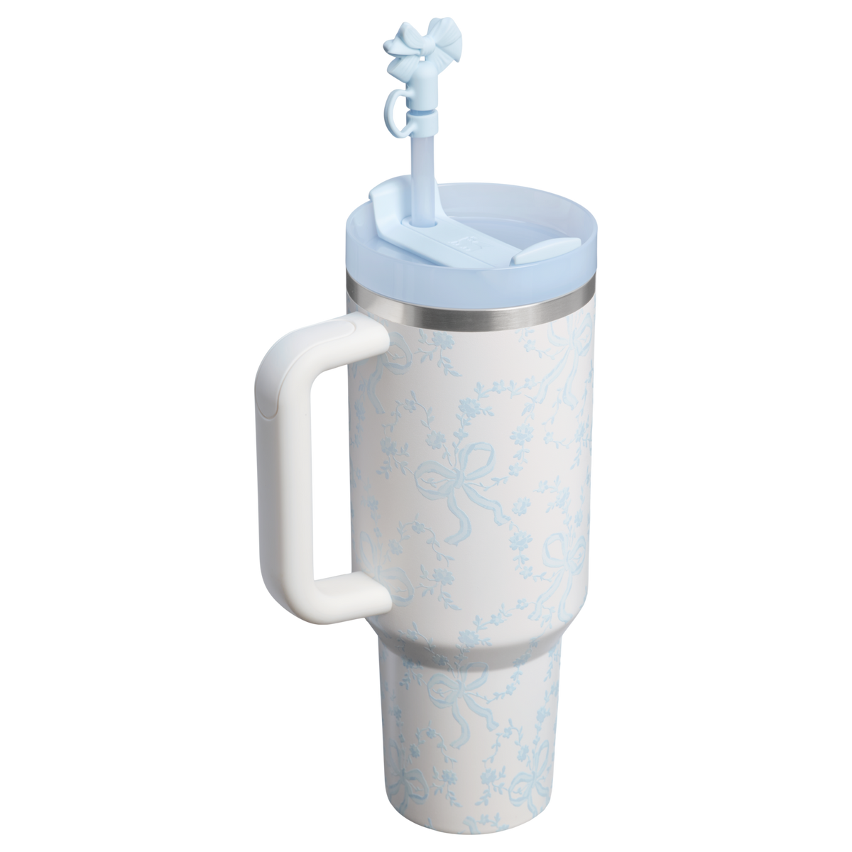 Stanley 1913 Stanley 1913 x LoveShackFancy Quencher® H2.0 FlowState™ Tumbler 1.18L in Coquette Bow - Winter Ice | Back View