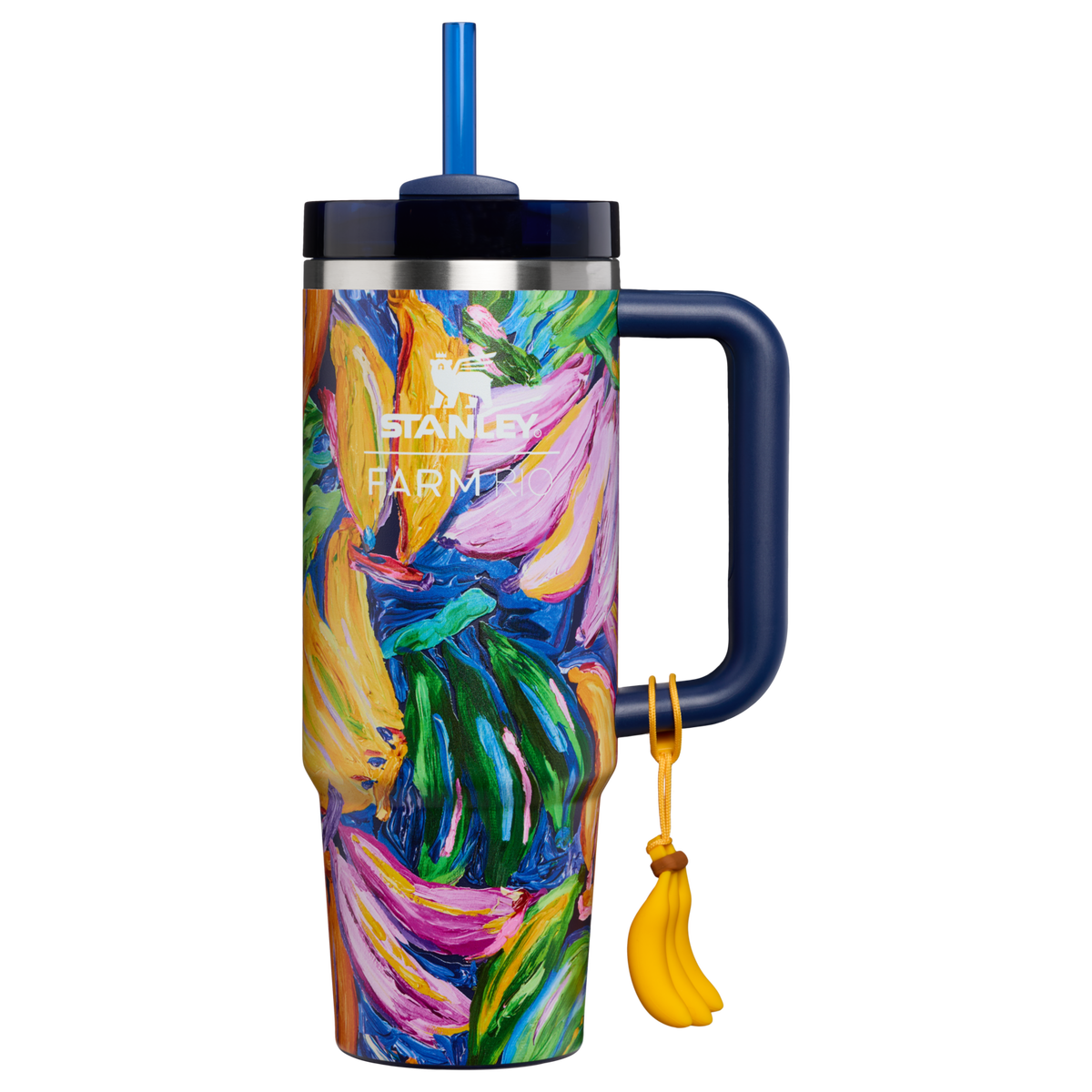 Stanley 1913 Stanley 1913 x FARM Rio Quencher® H2.0 FlowState™ Tumbler 0.89L w Farm Rio Painted Bananas | Przód Zobacz