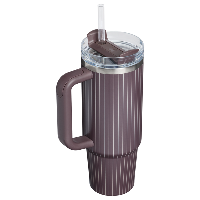 Stanley 1913 Quencher® H2.0 FlowState™ Tumbler 0.89L in Fig Pinstripe | Back View