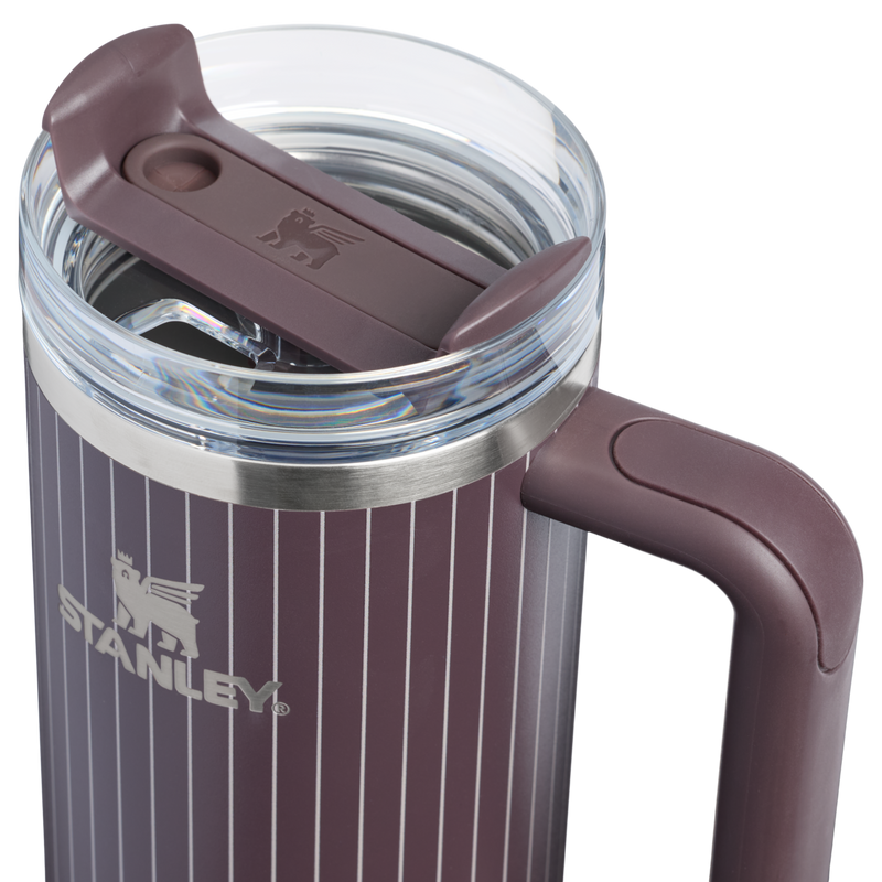 Stanley 1913 Quencher® H2.0 FlowState™ Tumbler 0.89L in Fig Pinstripe | Lid Detailed View