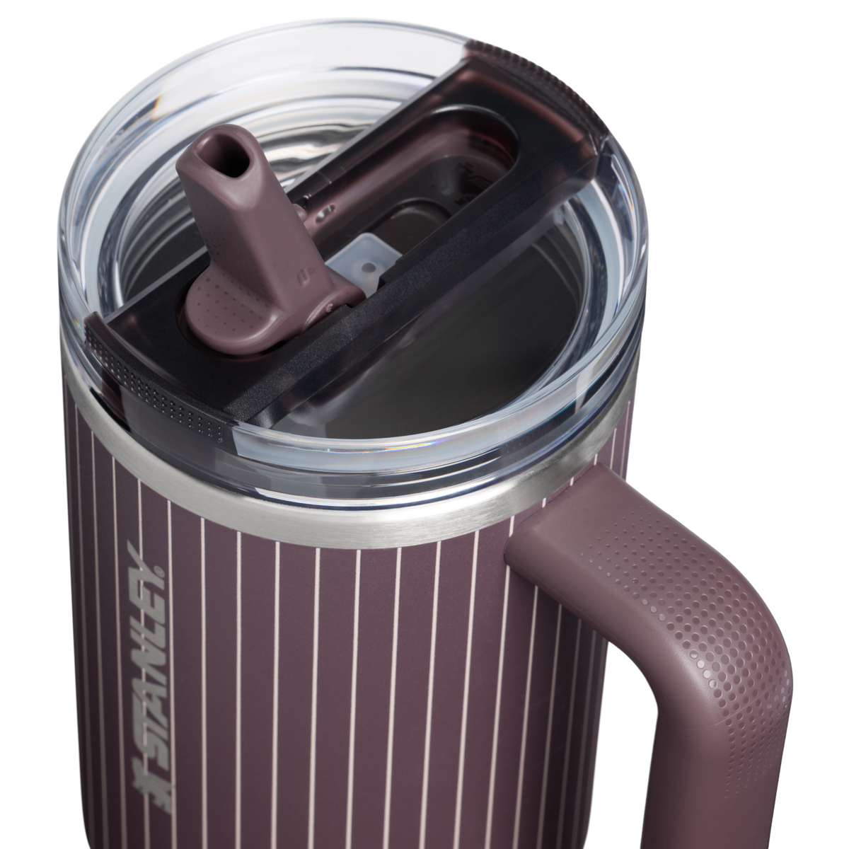 Stanley 1913 Quencher® ProTour Flip Straw Tumbler 1.18L in Fig Pinstripe | Lid Detailed View