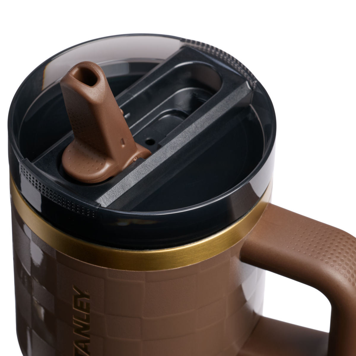 Stanley 1913 Quencher® ProTour Flip Straw Tumbler 0.59L dans Espresso Check | Couvercle Détaillé Afficher