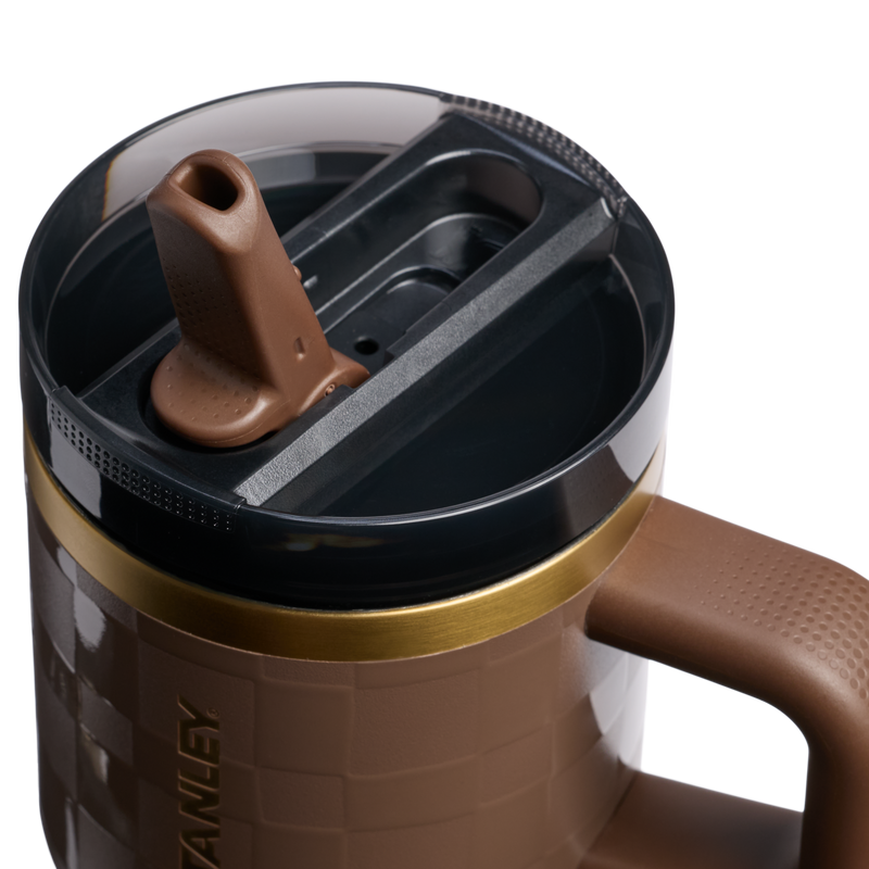 Stanley 1913 Quencher® ProTour Flip Straw Tumbler 0.59L dans Espresso Check | Couvercle Détaillé Afficher