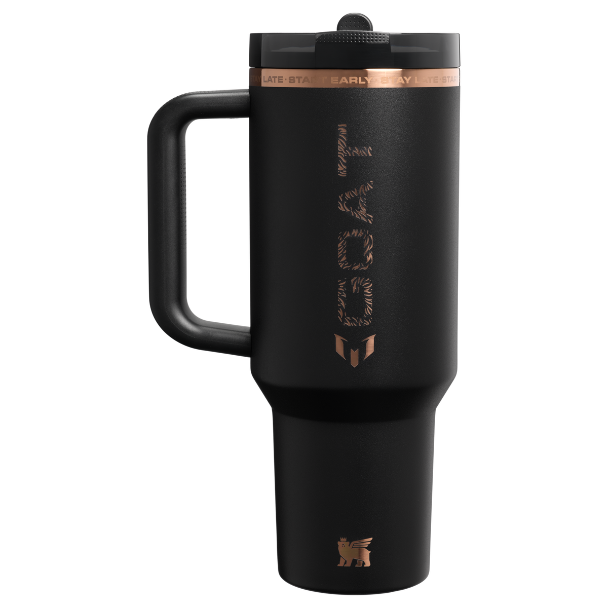 Stanley 1913 Messi x Stanley 1913 Quencher® ProTour Flip Straw Tumbler 1.18L in Messi GOAT Black | Back View