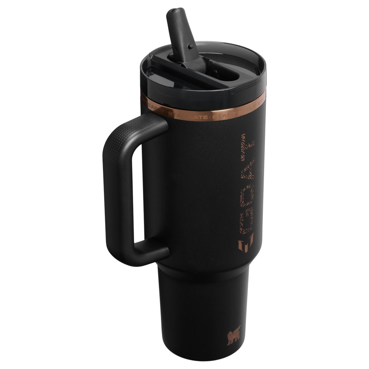 Stanley 1913 Messi x Stanley 1913 Quencher® ProTour Flip Straw Tumbler 1.18L in Messi GOAT Black | Back View