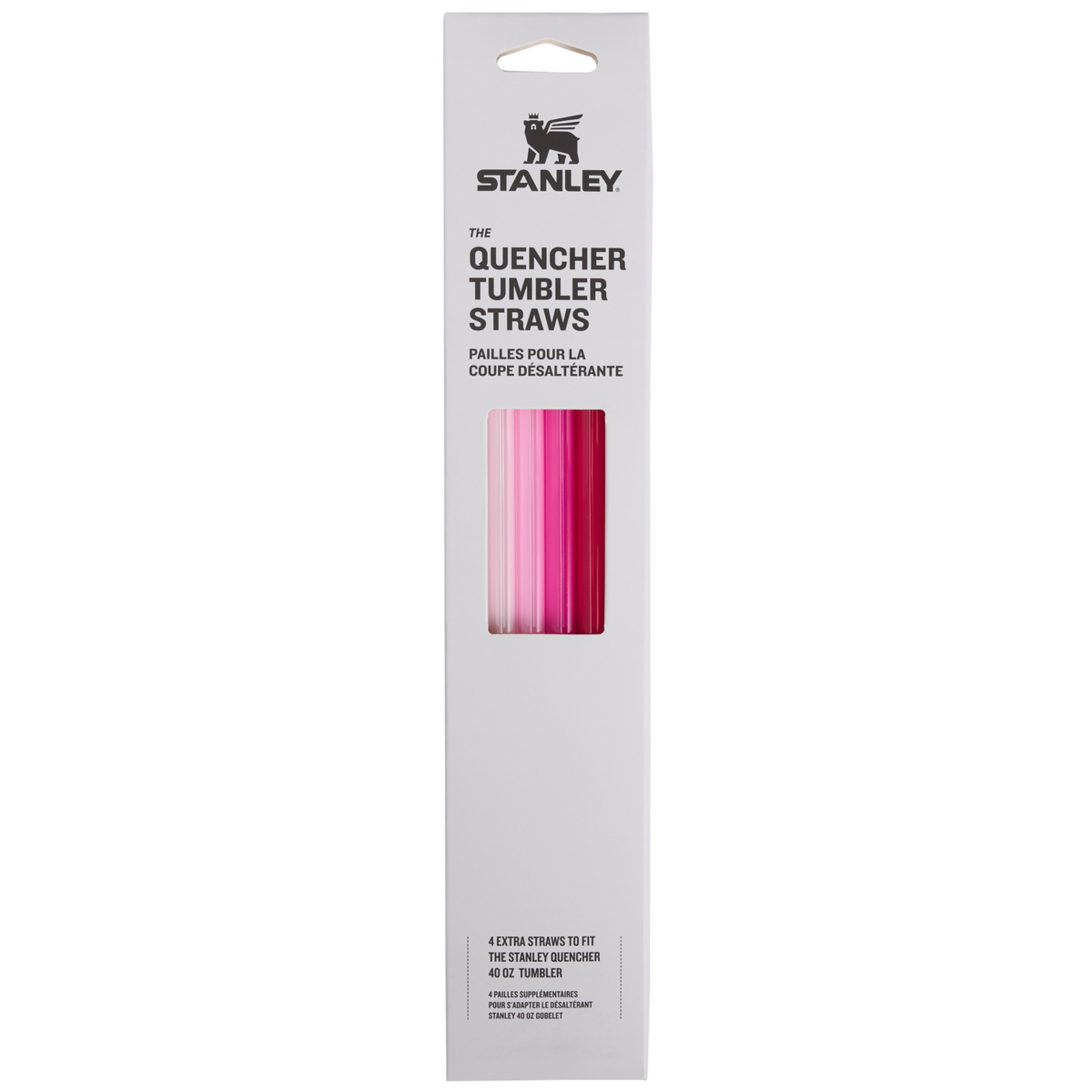 Stanley 1913 Quencher® H2.0 FlowState™ Tumbler Straws 1.18L in Pink | Front View
