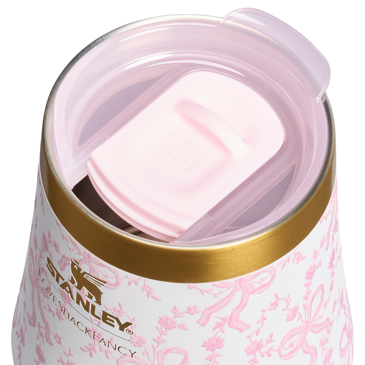 Stanley 1913 Stanley 1913 x LoveShackFancy Reserve Wine Tumbler Set 2-pack 0.32L en Coquette Bow - Chantilly | Tapa Detallado Ver