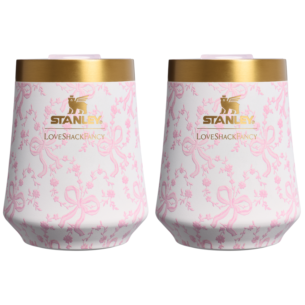 Stanley 1913 Stanley 1913 x LoveShackFancy Reserve Wine Tumbler Set 2-pack 0.32L en Coquette Bow - Chantilly | Delante Ver