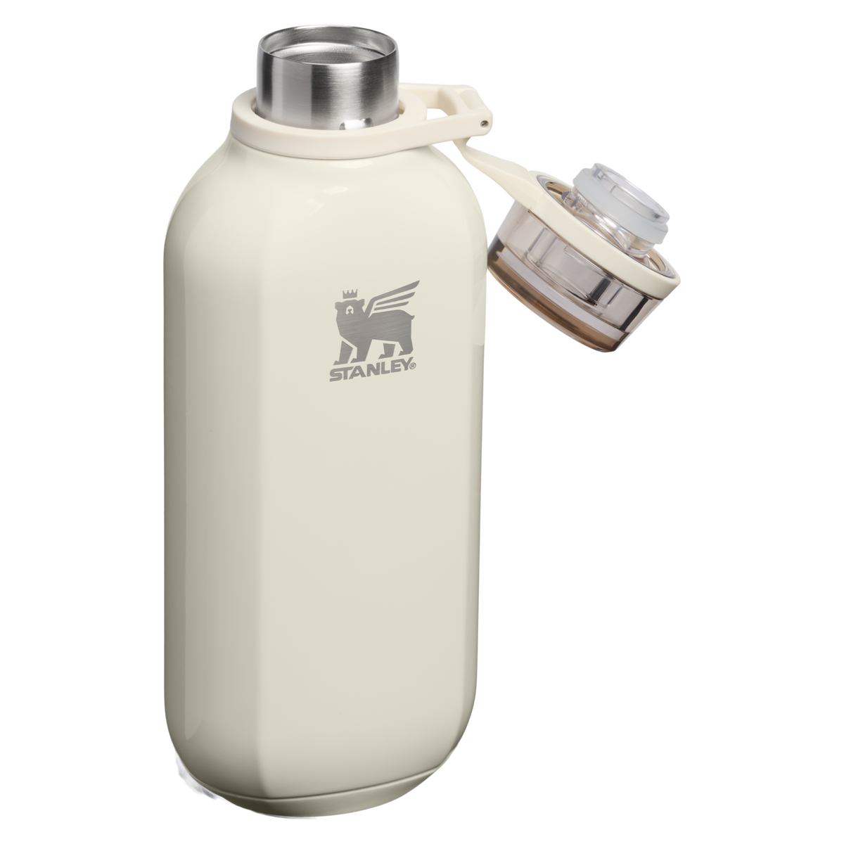 Stanley 1913 Clutch Bottle 0.47L in Cream Gloss | Open View