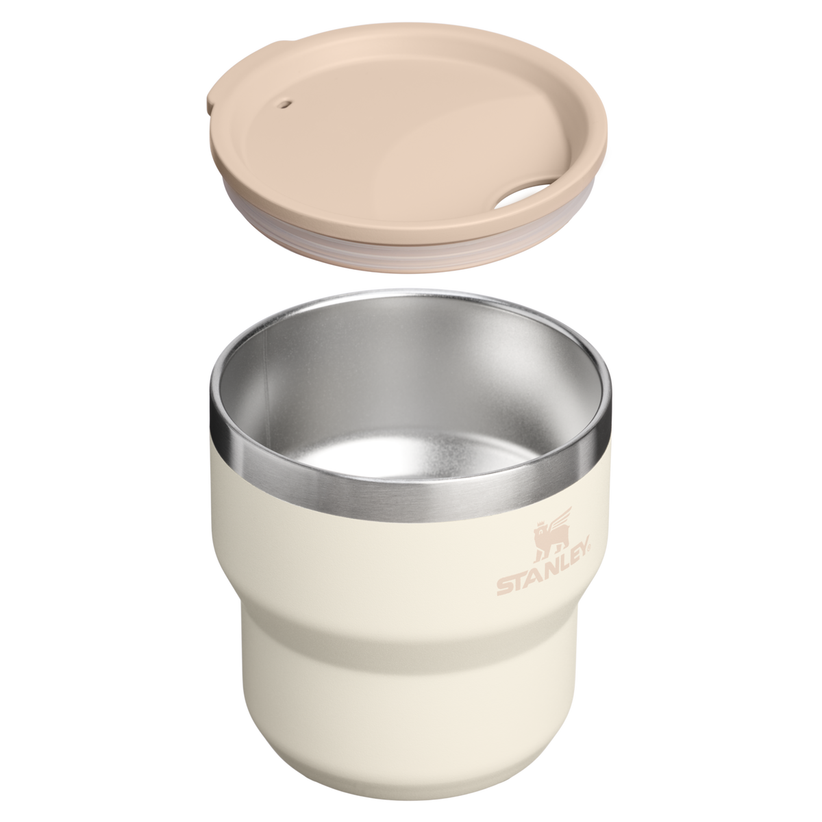 Stanley 1913 Stay-Hot Stacking Cup 0.29L in Cream | Sezione trasversale Visualizza